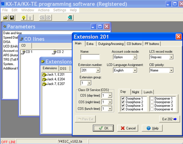 KX-TA30编程软件
